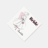 Fashion Bride Pink Bride Papierservietten (Ecke)