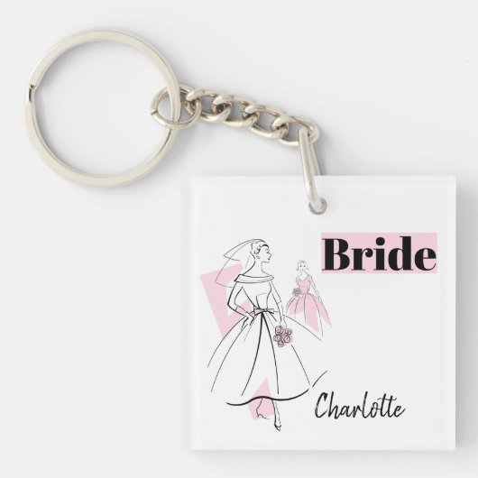 Fashion Bride Pink Bride Schlüsselanhänger (Vorderseite)