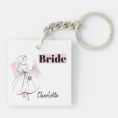 Fashion Bride Pink Bride Schlüsselanhänger (Rückseite)
