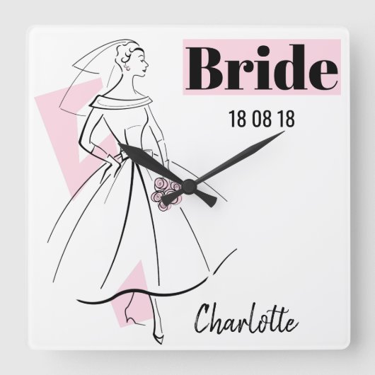 Fashion Bride Pink Bride Uhr (Vorderseite)