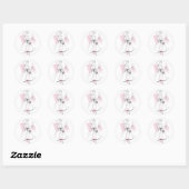 Fashion Bride Pink Group Aufkleber rund (Blatt)