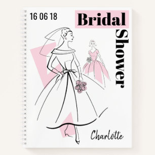 Fashion Bride Pink Group Brautparty Notebook Notizblock