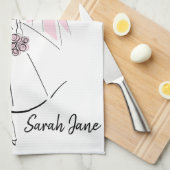 Fashion Bride Pink Group Bridesmaid Küchentuch (Viertel Falte)