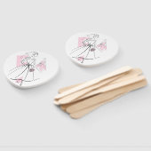 Fashion Bride Pink Group Fan Paddel Fächer (Non-assembled)