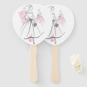 Fashion Bride Pink Group Fan Paddel Fächer (Vorne und Hinten)