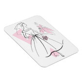 Fashion Bride Pink Group flexibler Magnet (Rechte Seite)