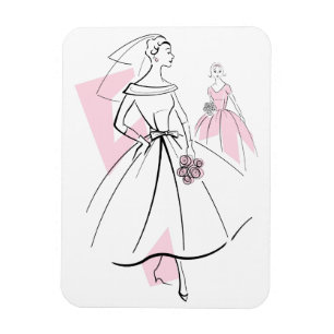 Fashion Bride Pink Group flexibler Magnet