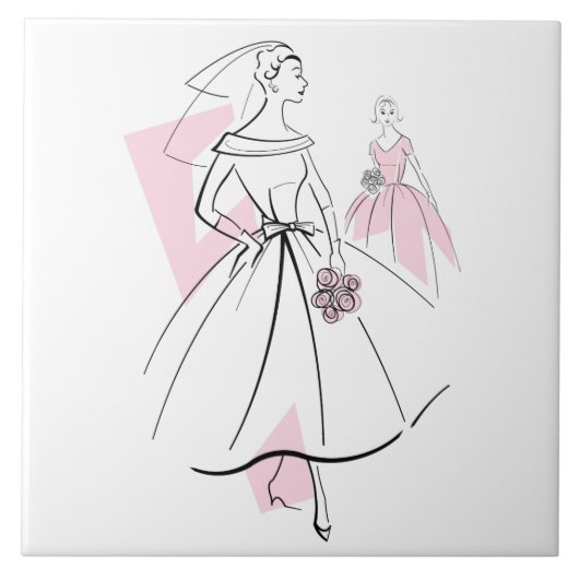 Fashion Bride Pink Group Fliese (Vorderseite)