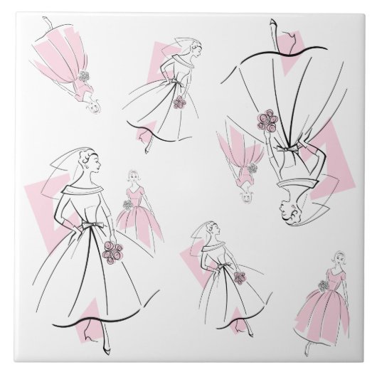 Fashion Bride Pink Group Multitile Fliese (Vorderseite)