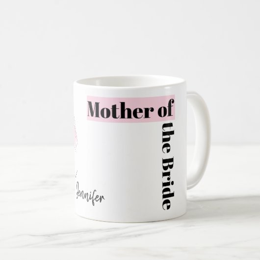 Fashion Bride Pink Group Mutter des Bride-Namens Kaffeetasse (VorderseiteRechts)