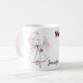 Fashion Bride Pink Group Mutter des Bride-Namens Kaffeetasse (Vorderseite Links)