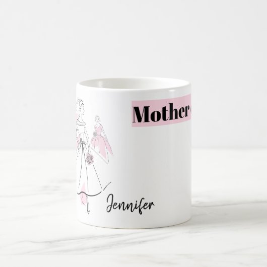Fashion Bride Pink Group Mutter des Bride-Namens Kaffeetasse (Mittel)
