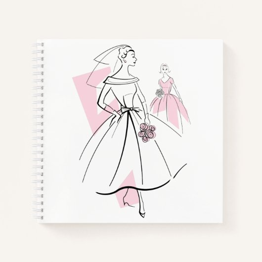 Fashion Bride Pink Group Notebook-Platz Notizblock (Vorderseite)