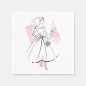 Fashion Bride Pink Group Papierservietten (Vorderseite)