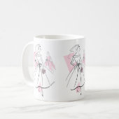 Fashion Bride Pink Group Tasse (Vorderseite Links)
