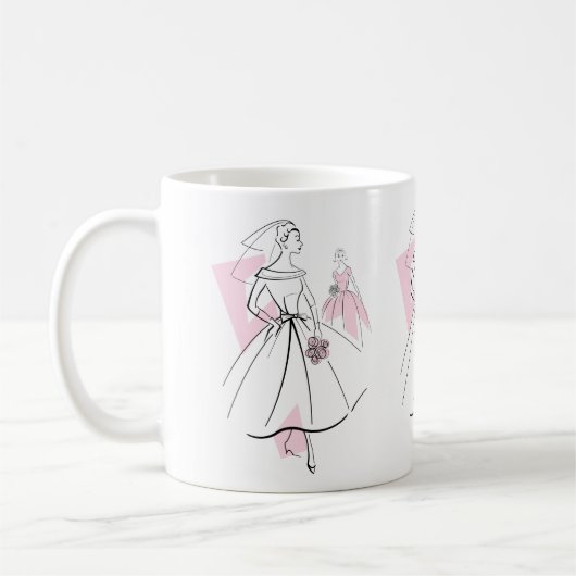 Fashion Bride Pink Group Tasse (Links)