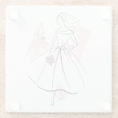 Fashion Bride Pink Group Untersetzer (Rückseite)