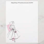 Fashion Bride Pink Kopfschrift oben Briefbogen (Vorderseite)