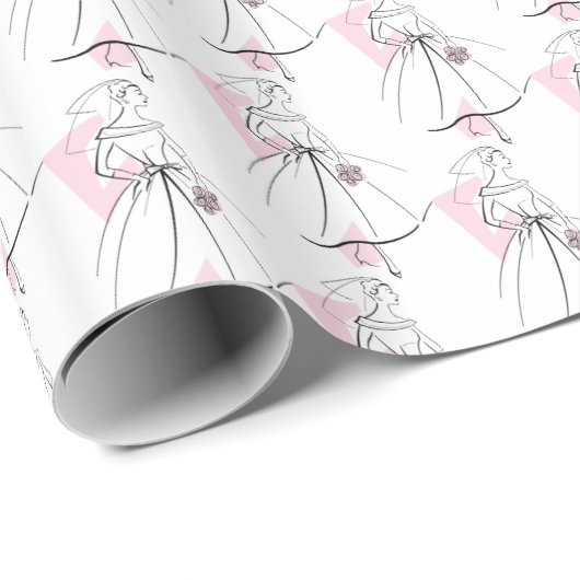 Fashion Bride Pink Multi Packpapier (Rolleneckpunkt)