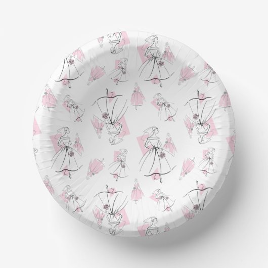 Fashion Bride Pink Multi Pappteller (Vorderseite)