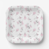 Fashion Bride Pink Multi Square Pappteller (Vorderseite)