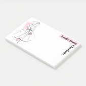 Fashion Bride Pink Note Name Postit Notizen (angewinkelt)
