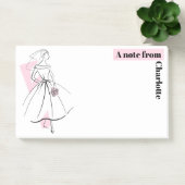 Fashion Bride Pink Note Name Postit Notizen (Büro)