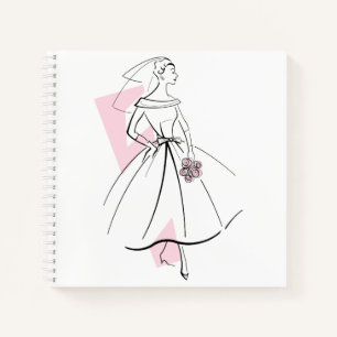 Fashion Bride Pink Notebook-Platz Notizblock