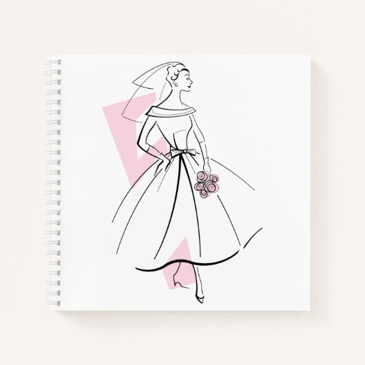 Fashion Bride Pink Notebook-Platz Notizblock (Vorderseite)