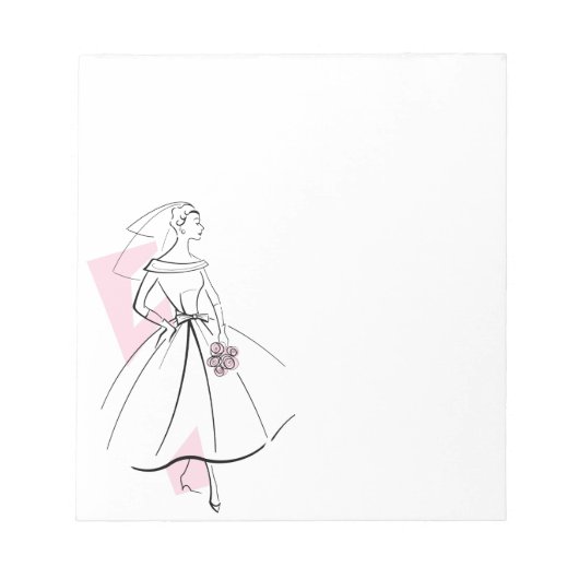 Fashion Bride Pink Notizblock klein (Vorderseite)