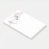 Fashion Bride Pink Post-it-Notizen Post-it Klebezettel (angewinkelt)