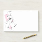 Fashion Bride Pink Post-it-Notizen Post-it Klebezettel (Auf Schreibtisch)