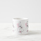 Fashion Bride Pink Tasse Espresso (Vorderseite)