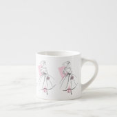 Fashion Bride Pink Tasse Espresso (Rechts)