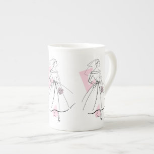 Fashion Bride Pink Tasse Knochen China