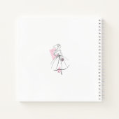 Fashion Bride Pink Text Notebook Quadrat Notizblock (Rückseite)