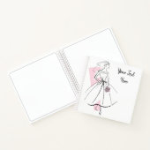 Fashion Bride Pink Text Notebook Quadrat Notizblock (Innenseite)