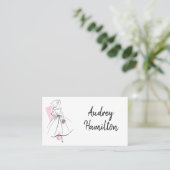 Fashion Bride Pink Visitenkarte (Stehend Vorderseite)
