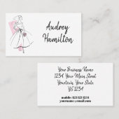 Fashion Bride Pink Visitenkarte (Vorne/Hinten)
