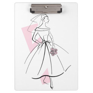 Fashion Bride Pink Zwischenablage Klemmbrett