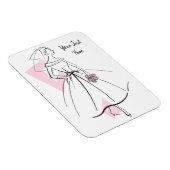 Fashion Bridge Pink Text flexibler Magnet (Rechte Seite)