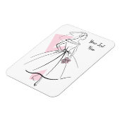 Fashion Bridge Pink Text flexibler Magnet (Linke Seite)