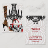 Fashion Business Card Handbag Bootleder Zebra Visitenkarte (Vorne/Hinten)