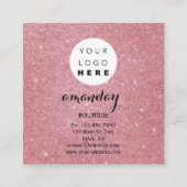 Fashion Cloud Hanger Dress Boutique QR Code Logo Quadratische Visitenkarte (Rückseite)