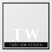 Fashion Company unterzeichnen Transparentes Black Fensteraufkleber (Blatt)