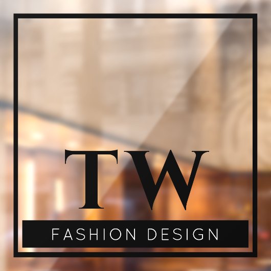 Fashion Company unterzeichnen Transparentes Black Fensteraufkleber (Blatt 2)