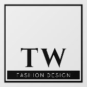 Fashion Company unterzeichnen Transparentes Black Fensteraufkleber (Blatt)