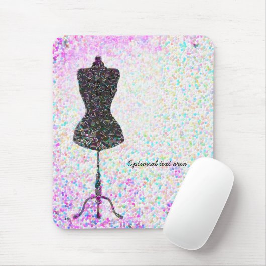 Fashion Confetti Mannequin Modern Personalisiert Mousepad (Mit Mouse)