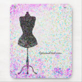 Fashion Confetti Mannequin Modern Personalisiert Mousepad (Vorne)