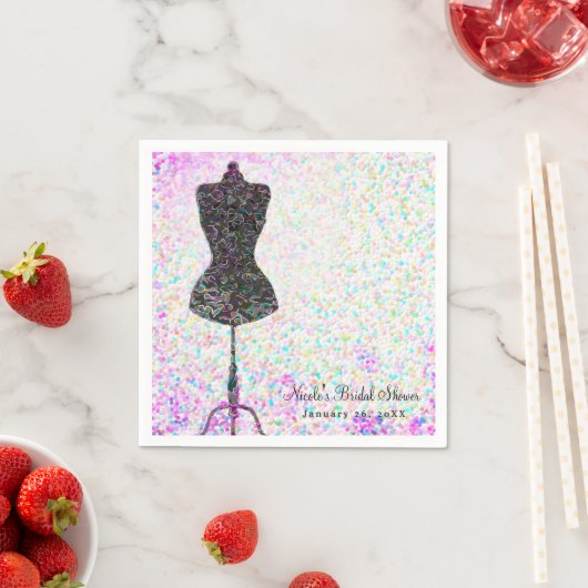 Fashion Confetti Mannequin Modernes Party Serviette (Beispiel)